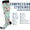thumbnail image 4 of Coolnut 1 Pack Lovely Love Heart Compression Socks for Women Men, Knee High Stockings for Athletic Sports,Running,Travel, 4 of 6