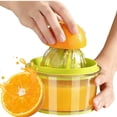 thumbnail image 1 of Exprimidor manual de cítricos, limón y naranja, con vaso medidor y rallador incorporados, exprimidor manual multifunción con exprimidores de varios tamaños, ajo, jengibre y rallador de queso, 1 of 7