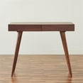 thumbnail image 2 of Pemberly Row Contemporary 39 inch Solid Wood Office Desk in Dark Walnut, 2 of 18
