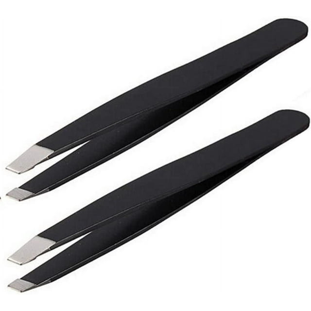 Zhuge 2 pinzas para el pelo de la nariz y la cara de acero inoxidable para depilar las cejas