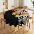 thumbnail image 5 of The Powerpuff Girls Round Tablecloth Print Decorative Table Cover Washable Table Cloths for Dining Party Picnic 50x50in, 5 of 8