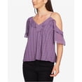 thumbnail image 2 of 1.STATE Womens Ruffle Pullover Blouse, Purple, Medium, 2 of 2