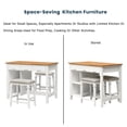 thumbnail image 3 of EUROCO Kitchen Island with Seatings,45" Farmhouse 3-piece Stationary Kitchen Island with 2 Shelves&3 Drawers and Wine Rack for Small Places,White, 3 of 7