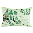 thumbnail image 2 of St. Patrick's Day King Size Pillow Cover, Pillowcase Protectors with Zipper, Breathable Decorative Throw Pillow Case Cover, Green Ombre Lucky Tree Gnomes Pillow Shams for Couch Sofa 20x36Inch, 2 of 8