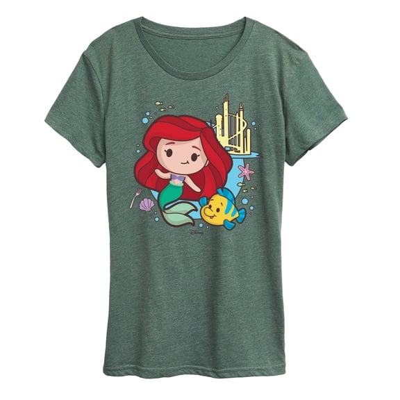 Disney - Ariel And Flounder - Women's Short Sleeve Graphic T-Shirt