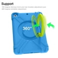 thumbnail image 6 of iPad 10.2" 7th Generation Case Cover, Allytech Heavy Duty Protective Rugged Shockproof 360 Rotating Kickstand Kids Friendly Case Cover for Apple iPad 7th Generation 10.2" 2019, Blue/Green, 6 of 9