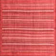 thumbnail image 1 of Ahgly Company Machine Washable Indoor Square Abstract Red Modern Area Rugs, 3' Square, 1 of 4