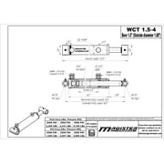 Hydraulic Cylinder 1.5 in bore x 4 in stoke Cross Tube Welded Double Acting 3500 PSI