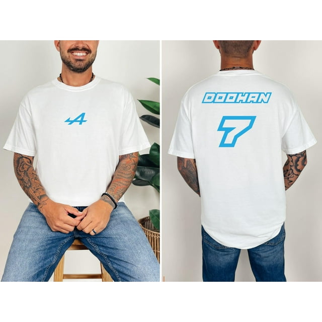 Jack Doohan Alpine F1 Shirt, Numéro 7 Formule 1 Tee de Course, Cadeau pour Fan de Grand Prix Motorsport - comme sur l'Image - 2TG