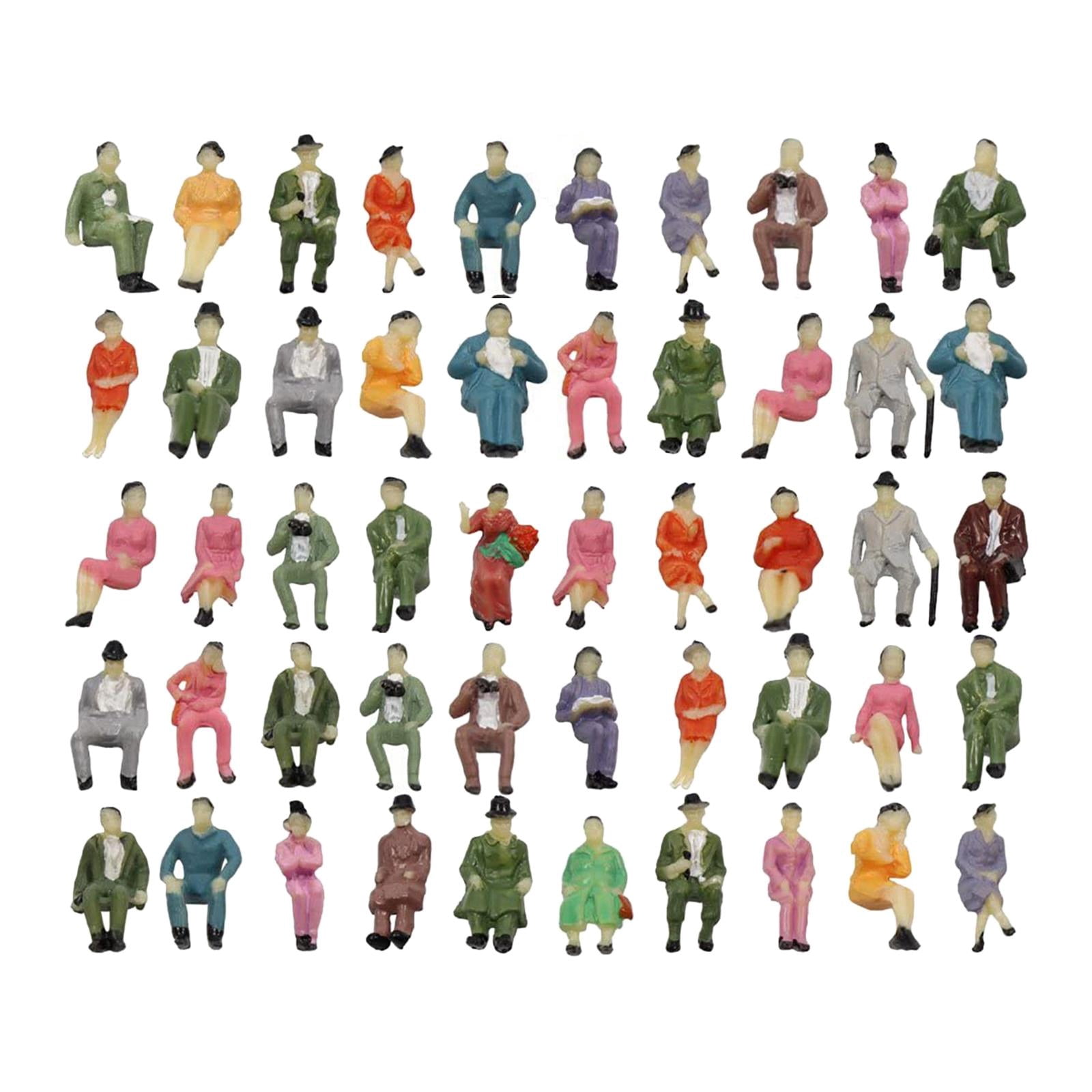 LeeQinersw 200 Pieces Different Poses 1:87 HO Scale Hand Painted Figures People Passengers