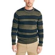 Nautica Mens Textured Striped Sweater Large Forest Night Heather