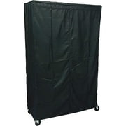 Covered Living Storage Shelving unit cover, fits racks 48"Wx18"Dx72"H in Black