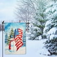 thumbnail image 2 of Welcome Winter Snowman Garden Flag Holiday America Flag Garden Flag Winter Festive Vertical Double Sided Rustic Farmland Burlap Yard Lawn Outdoor Decor 12.5x18", 2 of 6