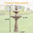 thumbnail image 3 of Alukang 48.03" Italian Outdoor Water Fountain, 3-Tier Garden Fountains and Waterfall with Pump & Pineapple Finial, Freestanding Resin Waterfall Fountain Feature for Patio,Backyard,Home Decor, Beige, 3 of 11
