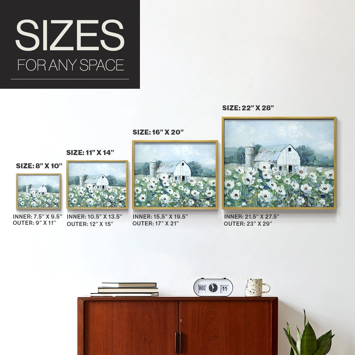 Dream Fields by Sally Swatland - Restickable Framed Giclée Print