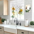 thumbnail image 5 of Yellow Sunflowers Balloon Curtains for Bedroom/Front Door/Bathroom, Elegant Pastoral Floral Watercolor Wooden Tie Up Curtains 63 Inch Length Kitchen Curtains Shades for Windows 46"x63", 5 of 8