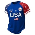 thumbnail image 3 of Gubotare Toddler Patriots Shirt Boys 4th of July Shirts Patriotic American Flag T-Shirts for Toddler Girls Kids Memorial Day Usa Tees 8T 9T, Blue, 3 of 3