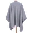 thumbnail image 2 of LIGHT GREY / PINK - REVERSIBLE SOLID COLORS WARM FLEECE BLANKET PONCHO, 2 of 4