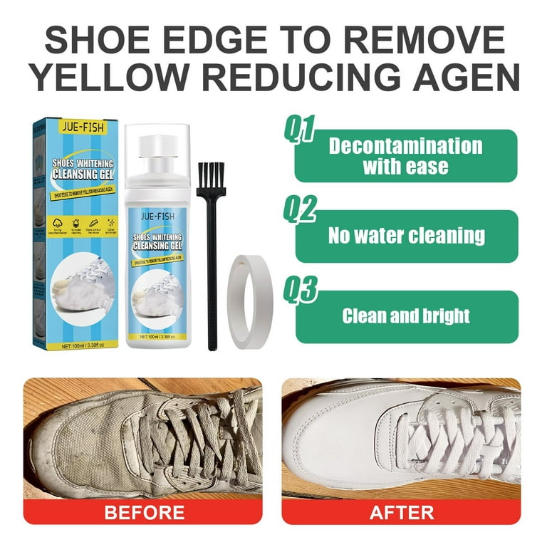Sneaker Cleaner - White Shoe Cleansing Cream Powerful Stain Remover  Effectively Removes Dirt Shoe Cleaner for Rubber Canvas and Leather 