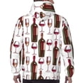 thumbnail image 5 of Hoodies for Men - Wine Glasses and Bottles Prints Long Sleeve Comfrt Men'S Fashion Hoodies & Sweatshirts, Sweatshirts for Men Hoodies Pullover Clothing Clothes with Pouch, 5 of 7