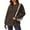 Coffee, variant on Fesfesfes Women's Fashionable Sweatshirt Casual Solid Color Long Sleeved Round Neck Blouses Fall Winter Indoor Daily Office Wearing(Purple,S)