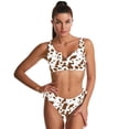 thumbnail image 2 of Traje de baño sexy para mujer Traje de baño de bikini con estampado de vaca dividida Fridja nalpqowj23617, 2 of 4