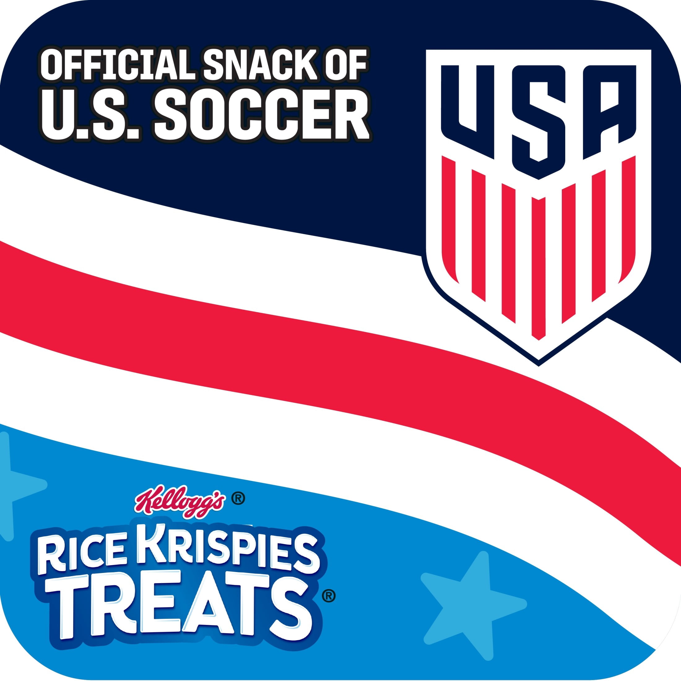 Rice Krispies Treats Star Sprinkles and Vanilla Drizzle Chewy Crispy Marshmallow Squares, Ready-to-Eat, Limited Edition, 13.5 oz, 16 Count