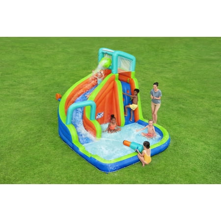 H2OGO! Turbo Splash Water Zone Child Inflatable Water Park, 12' 10" Long