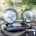 thumbnail image 4 of Car Cooling Fan,Adjustable Two/Three Head Fan Rotatable Portable Fans Low Noise Strong Circulator Cooling Fans that Blow Cold Air (Two Heads,Yellow_12V), 4 of 7