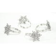 thumbnail image 2 of Fennco Styles Exquisite Crystal Rhinestone Snowflake Metal Napkin Rings, Set of 4 - Silver, 2 of 3