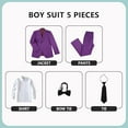 thumbnail image 2 of Lycody Boys Formal Suits Slim Fit 5 Piece Kids Suit Jacket Pants Set with Dress Shirt and Tie for Wedding Prom, 2 of 6