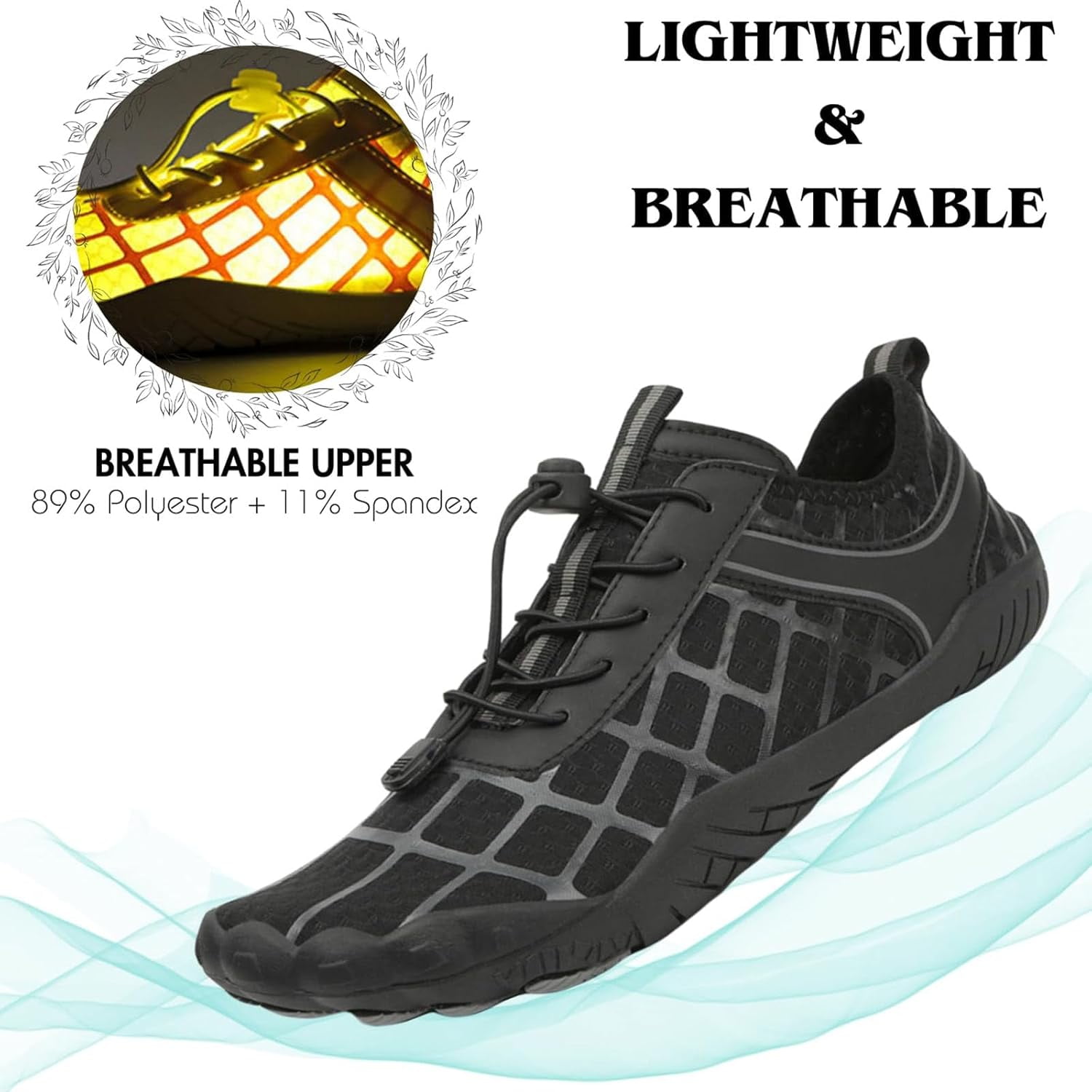 Hiking Shoes Barefoot Womens Mens,Breathable Lightweight Non-slip Grounding Shoes,Wide Toe Healthy Outdoor Grounding Shoes