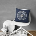 thumbnail image 5 of Set of 2 Coastal Nautical Throw Pillow Covers 16x16, Navy Blue with Ocean Anchors Throw Pillow Cases, Decorative Linen Cushion Cases for Couch Sofa Bed Living Room Outdoor, 5 of 7