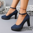 thumbnail image 5 of DIVVce Ankle Strap Platform Heels For Women Closed Toe Adjustable Comfortable Dressy Evening Footwear, 5 of 8