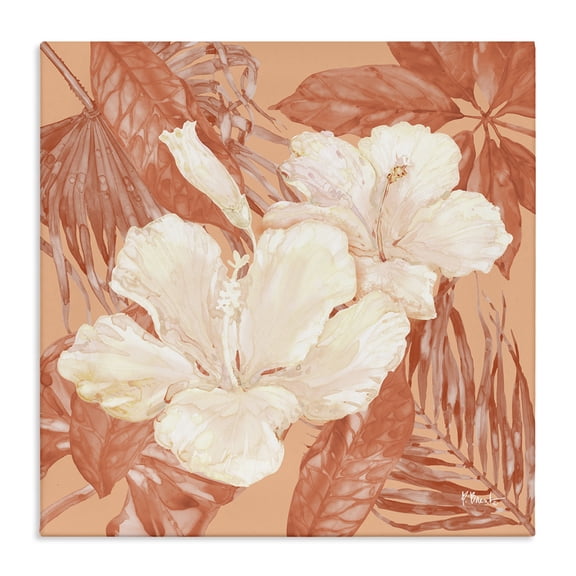 Stupell Industries Bohemian Tropical Hibiscus Bunch Canvas Art, 17 x 17, by Paul Brent
