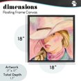 thumbnail image 4 of Stupell Industries Southwestern Pastel Cowgirl Gaze Beneath Hat Black Floating Frame Canvas Art, 18 x 18, by Kim Allen, 4 of 8