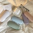 thumbnail image 3 of Ins Cream Color System Simple Frame Glasses Case Portable Small Fresh Lightweight Sunglasses Sunglasses Case Blue, 3 of 6