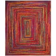 thumbnail image 1 of Safavieh Braided Collection BRD210A Handmade Boho Reversible Cotton Area Rug, 8' x 10', Red / Multi, 1 of 5