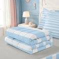 thumbnail image 5 of Erosebridal Aesthetic Abstract Stripes Zipper Full Size Comforter Sets with Fitted Sheet and 2 Pillowcases,Mid-Century Lines Zipper Bedding Set,Light Gray Reversible,4pcs, 5 of 7