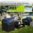 thumbnail image 6 of SHGJ&SOFT 7 Piece Patio Furniture Set, Wicker Outdoor Sectional Sofa with Washable Cushion Covers and Tempered Glass Table, Rattan Conversation Set for Poolside, Lawn, Balcony, 6 of 12