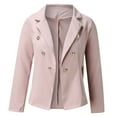 thumbnail image 3 of Vedolay Womens Fall Tops Suit Jackets for Women Casual Work Blazers Open Front Long Sleeve Fashion Slim Fit with Pockets,Pink M, 3 of 5