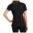 thumbnail image 2 of Yellow Rooster Womens PosiCharge Active Textured Colorblock Polo Black/ True Red XL, 2 of 6
