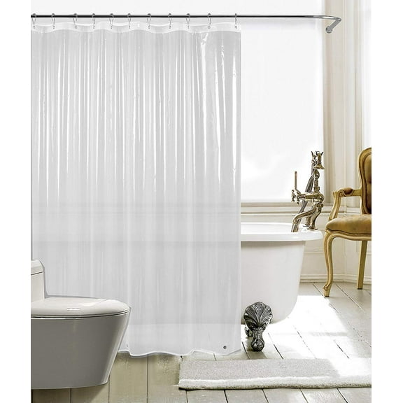 Heavy Duty Frosted Thick Shower Curtain Liner with Heavy Duty Stones and Rust-Resistant Grommet Holes Waterproof Bathroom Shower Curtain Liner- 72" x 72"