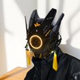 thumbnail image 4 of Casco con máscara QAONIE Punk LED para disfraces de Halloween para adultos, 4 of 9