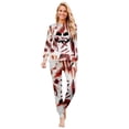thumbnail image 3 of Horror Print Sleeve Holiday Loungewear Outfit, Family Halloween Pajamas Matching Sets, 3 of 5