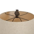 thumbnail image 4 of Berkshire Table Lamp - Brown Finish - White Hardback Fabric Shade - Style B, 4 of 7