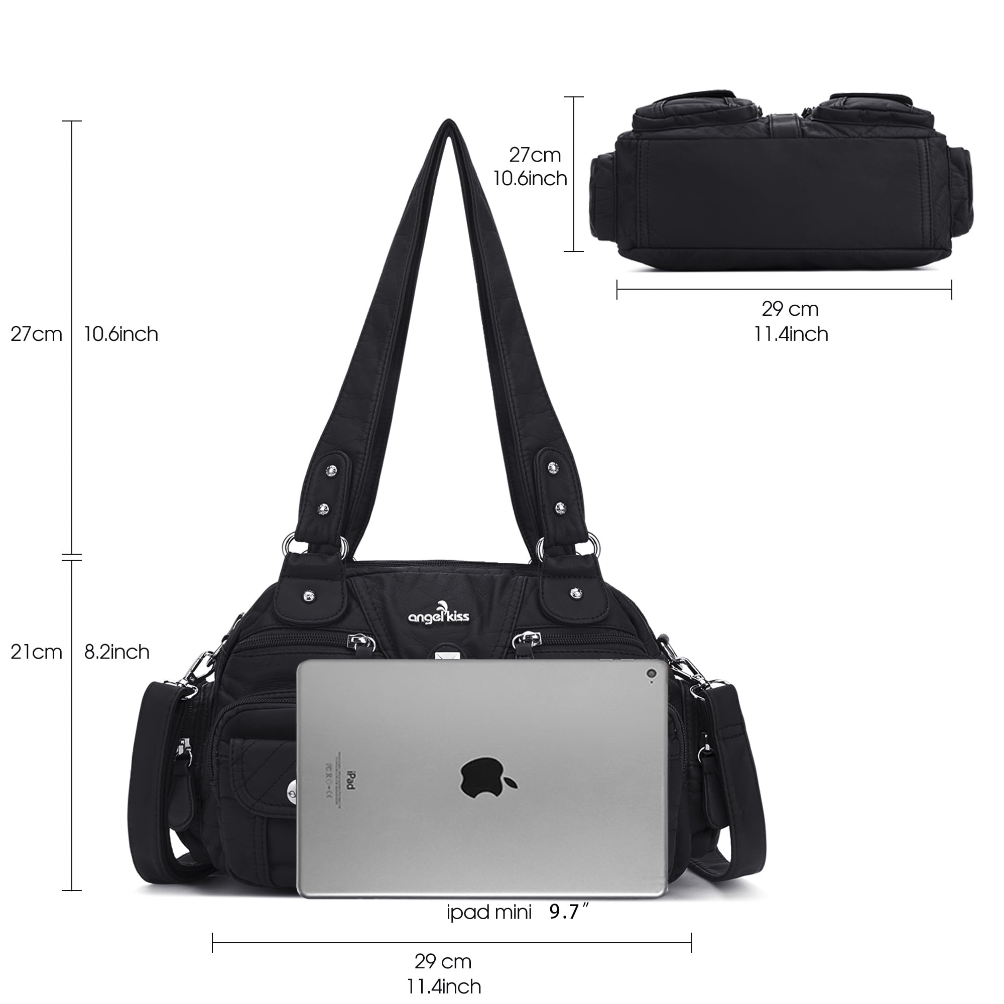 Angel Kiss Small Hobo Purses for Women Soft Vegan Leather Shoulder Bags with Crossbody Adjustable Strap