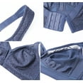 thumbnail image 6 of Exerin Women's Full Coverage Plus Size Comfort Double Support Unpadded Wirefree Minimizer Bra(Grey Blue,34DD), 6 of 6