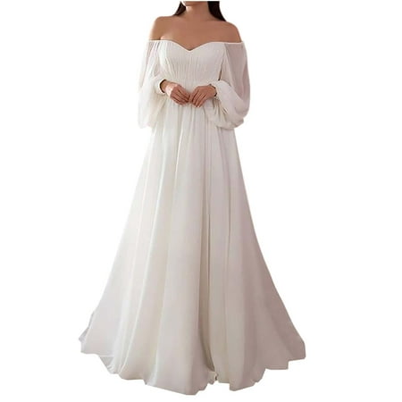 White Dresses Women Elegant Long Wedding Dress Strapless Bandeau Prom Dresses Sexy Slim Maxi Dress