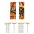 thumbnail image 6 of Fsddascl Thanksgiving Blackout Curtains for Bedroom/Living Room, Thermal Insulated Kitchen Curtains, Orange Fallen Maple Leaves Pet Cat Grommet Darkening Window Treatment Drapes 52"x72"x2, 6 of 6